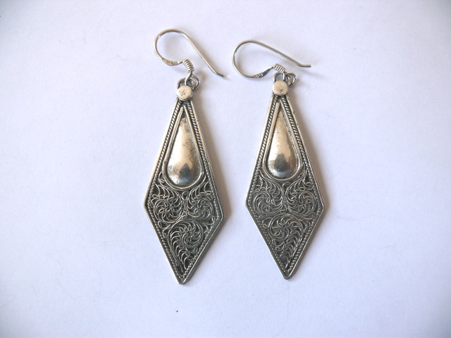 Boucles d'oreilles en argent 3,5cms - modle5